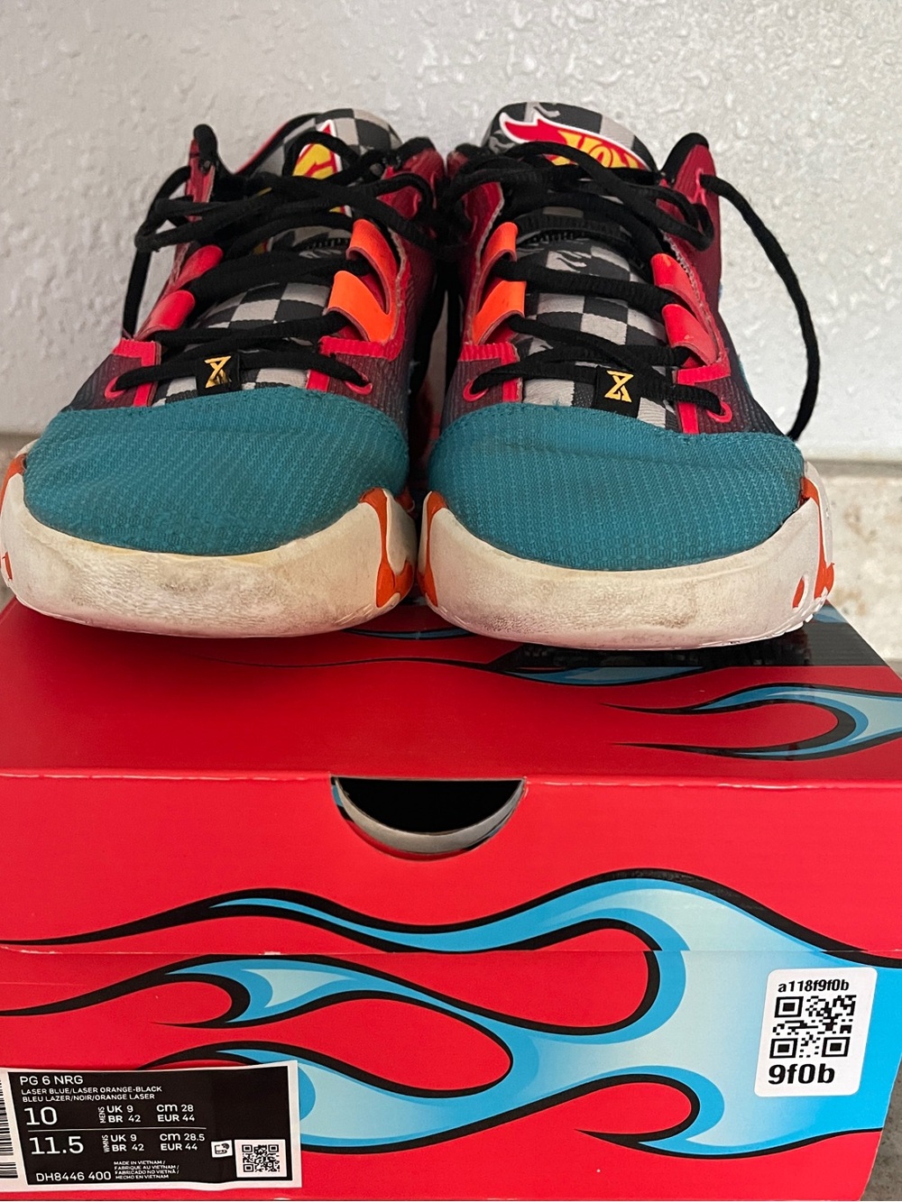 Nike Teal, Red and Orange Men's Sneakers